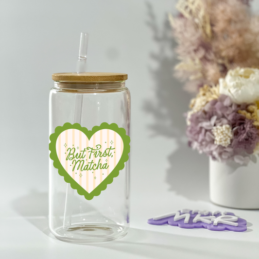 But First Matcha Glass Can Cup