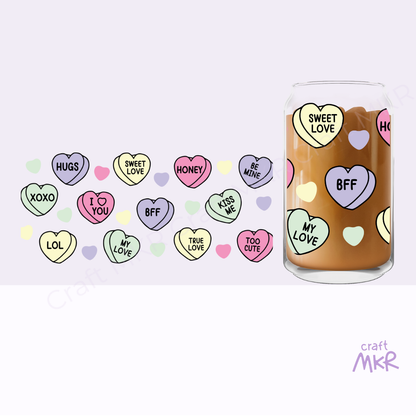 Candy Hearts Can Cup