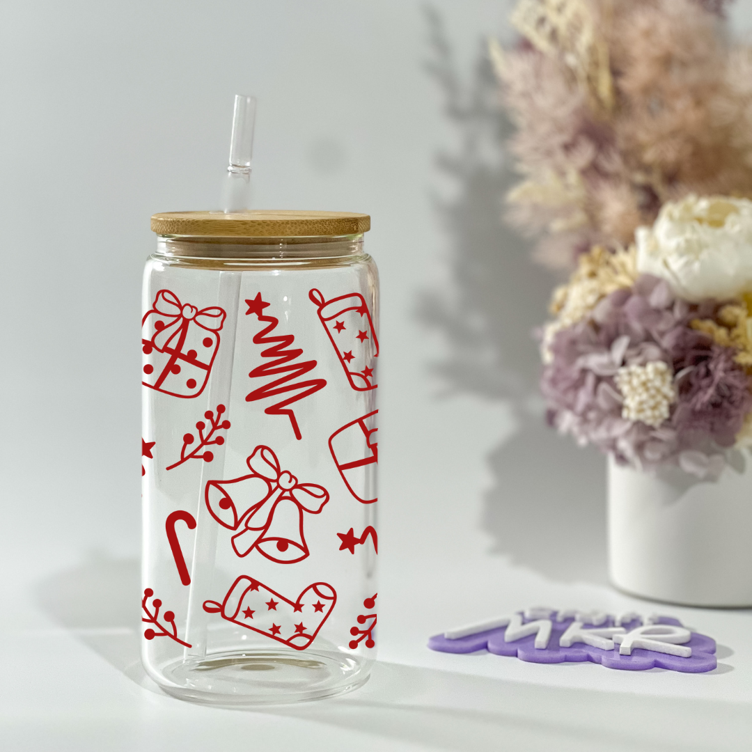 Christmas Doodles Can Cup