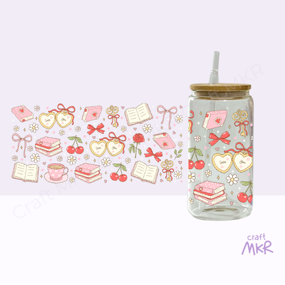 Cozy Books and Blooms Can Cup