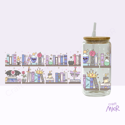 Fantasy Bookshelf Can Cup