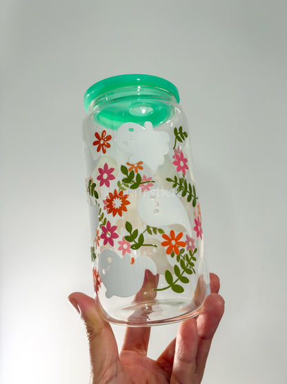 Ghost and Florals Can Cup