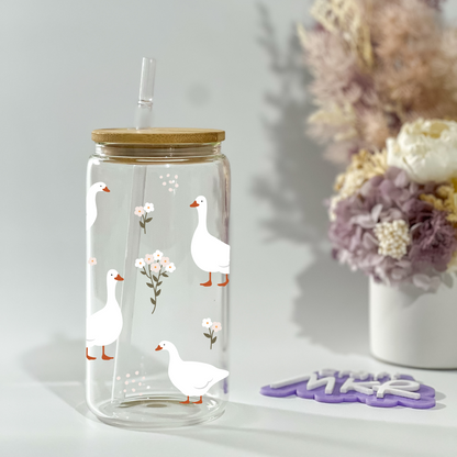 Goose and Flowers Can Cup