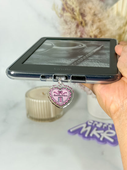 Bookworm Dust Plug Charm / Kindle Charm