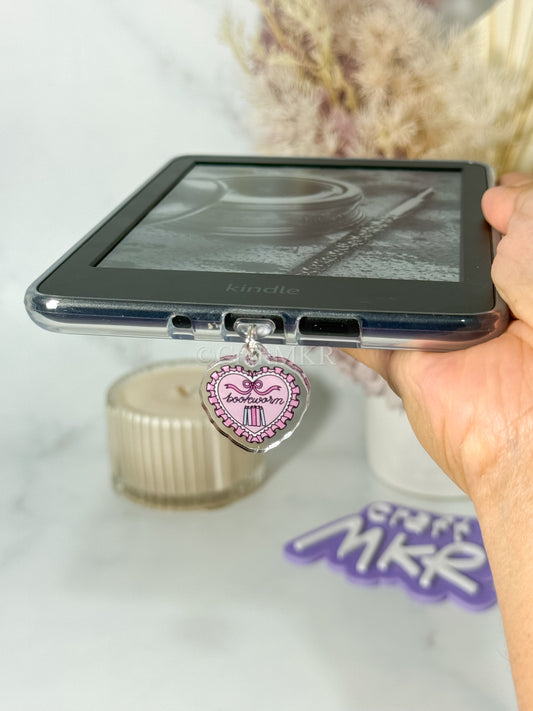 Bookworm Dust Plug Charm / Kindle Charm