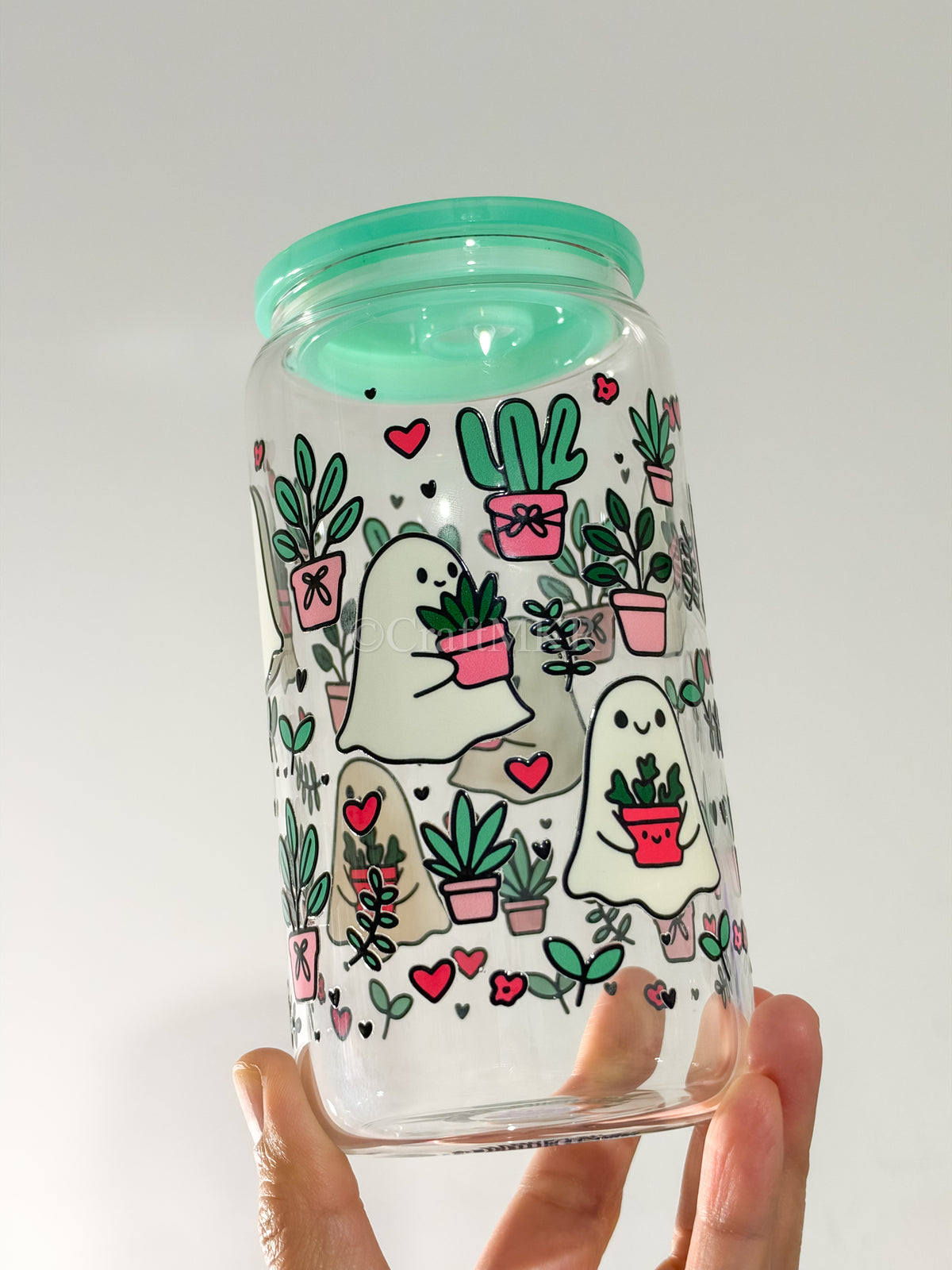 Plant Ghosties Glass Can Cup