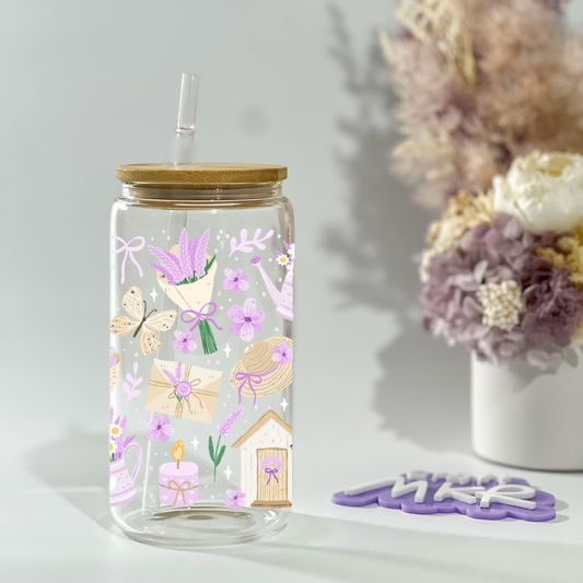 Lavender Cottage Garden Can Cup