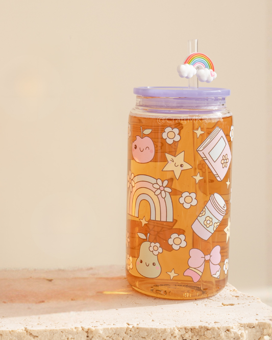 Happy Things Dishwasher Safe Glass Can Cup