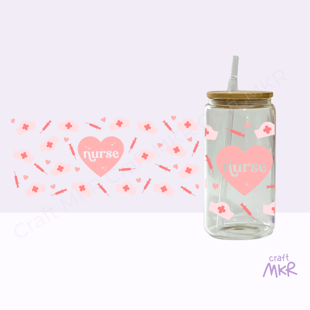 Pink Nurse Hats Can Cup