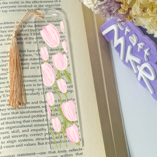 Pink Tulips Bookmark