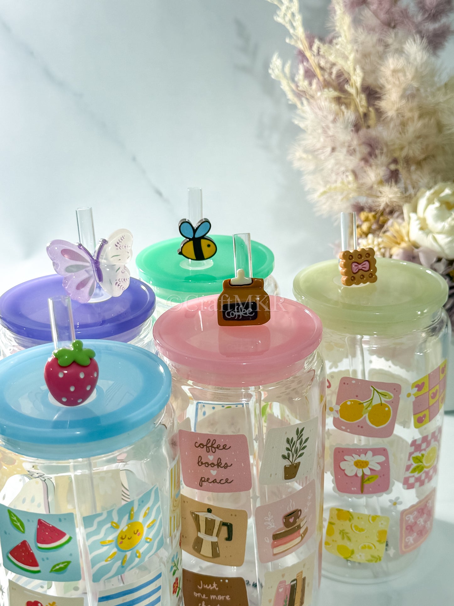 Resin Straw Charms - Cute Reusable Straw Accessories