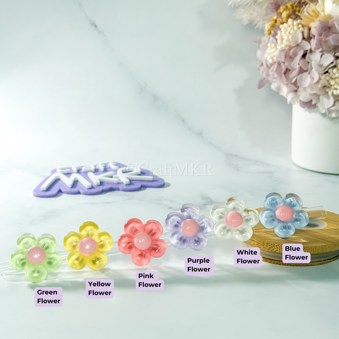 Resin Straw Charms - Cute Reusable Straw Accessories