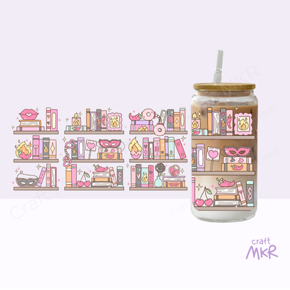 Smutty Bookshelf Glass Can Cup