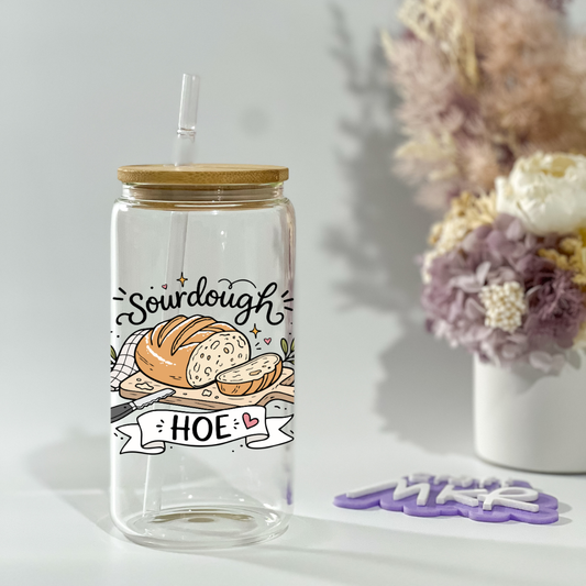 Sourdough Hoe Glass Can Cup