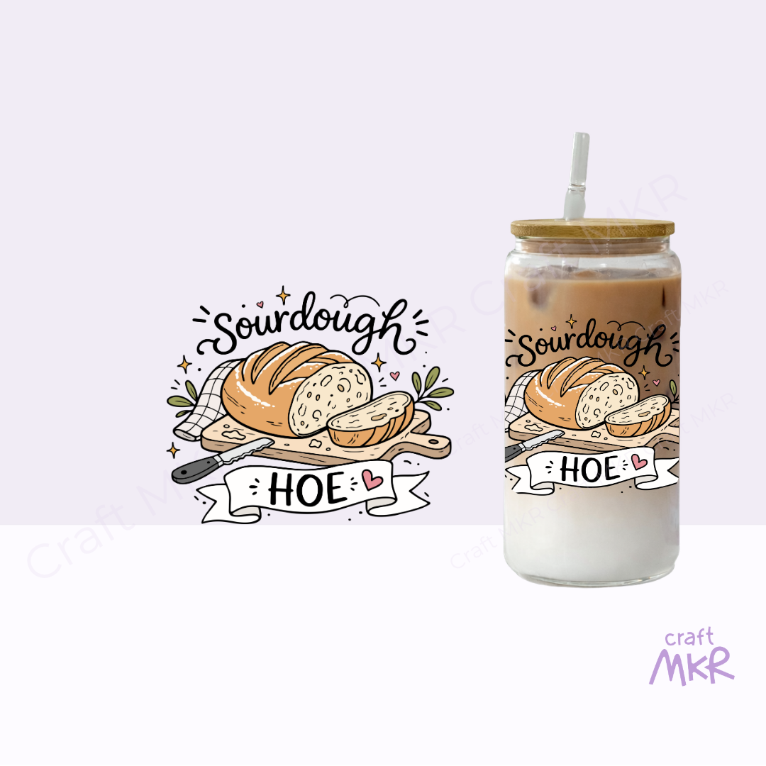 Sourdough Hoe Glass Can Cup