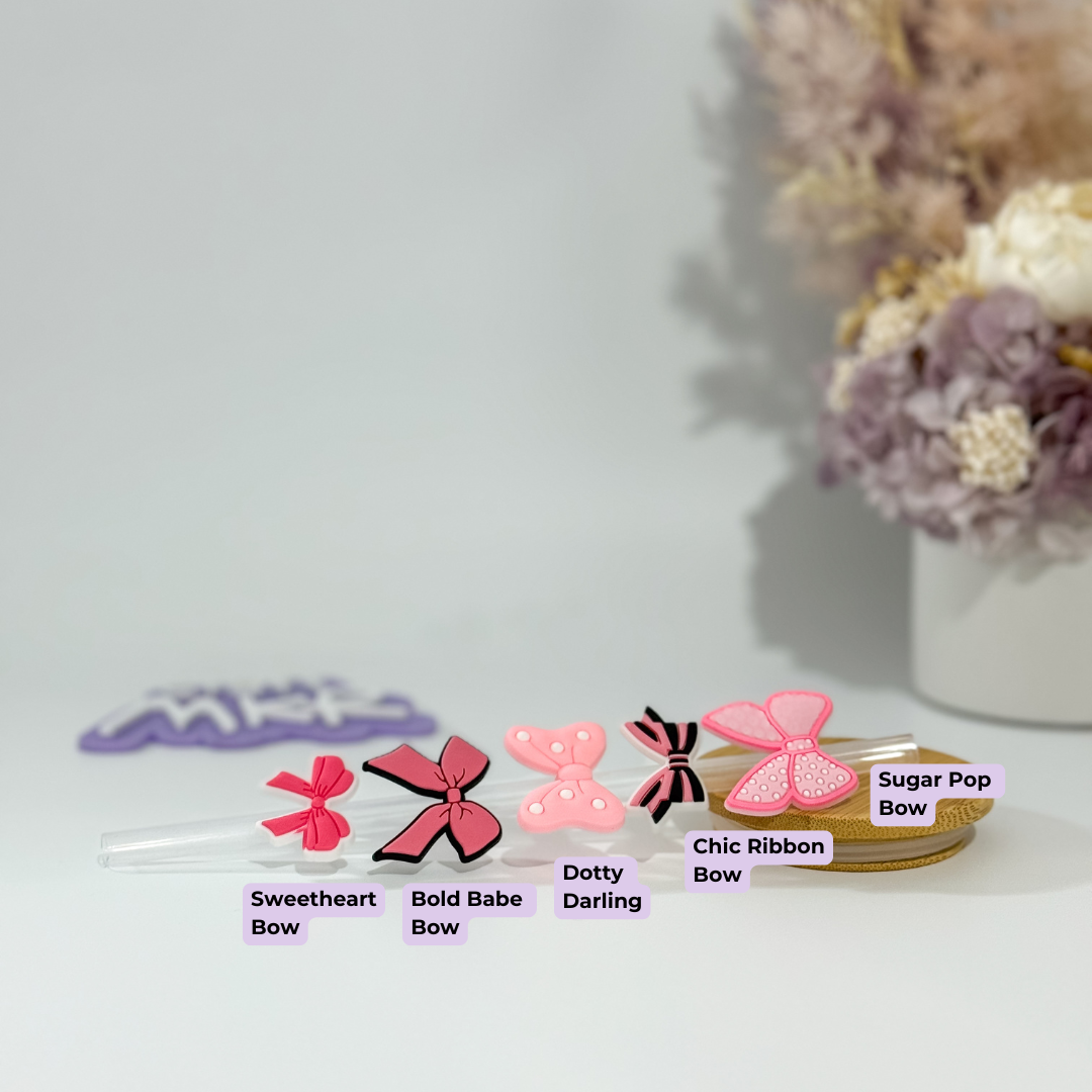 Straw Charms - Girly & Aesthetic, Western Vibes, Food & Mushrooms, Kawaii Cuties