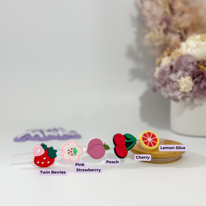Straw Charms - Girly & Aesthetic, Western Vibes, Food & Mushrooms, Kawaii Cuties
