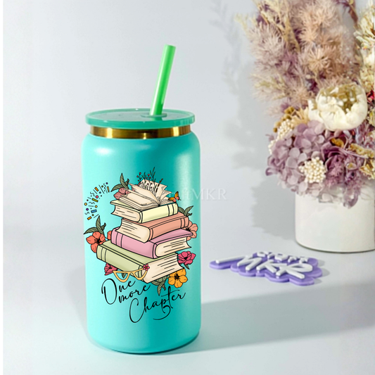 Teal Insulated Can Cup with Lid & Straw (16 oz)