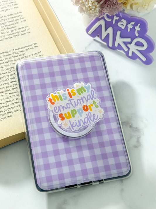 This is my Emotional Support Kindle Ereader & Phone Magsafe Grip